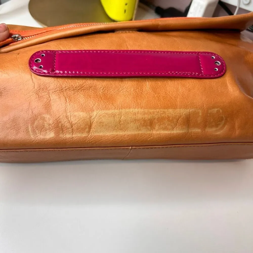 Kate Landry clutch buttery genuine leather boho style
